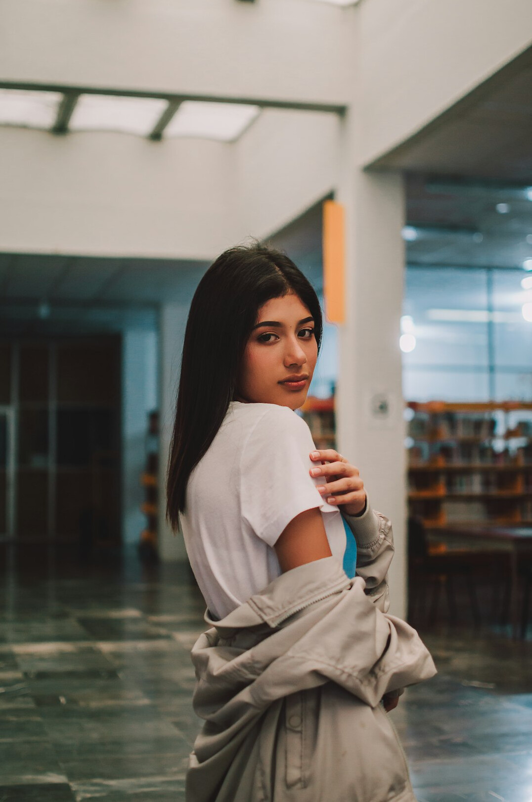 Portrait of a young Latina woman archivist